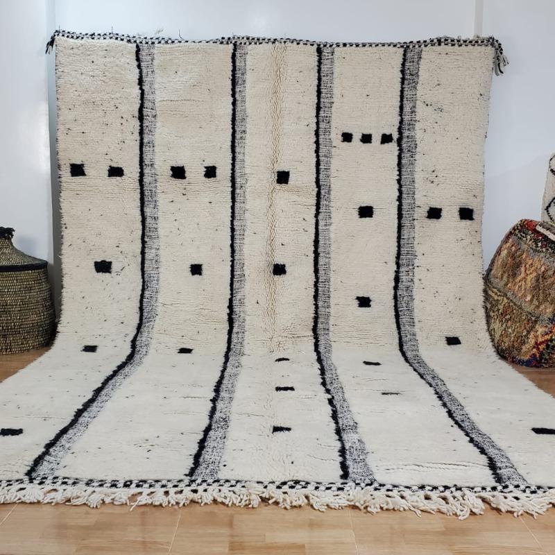 White Arafat Marokkaans handgemaakt tapijt